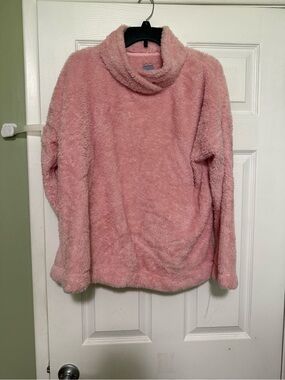 Jane and Bleecker Plush Pink Cowl Neck Sweater